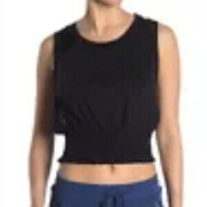 Free People Movement Say My Name Smocked Tank Top in Black sz SM NWT